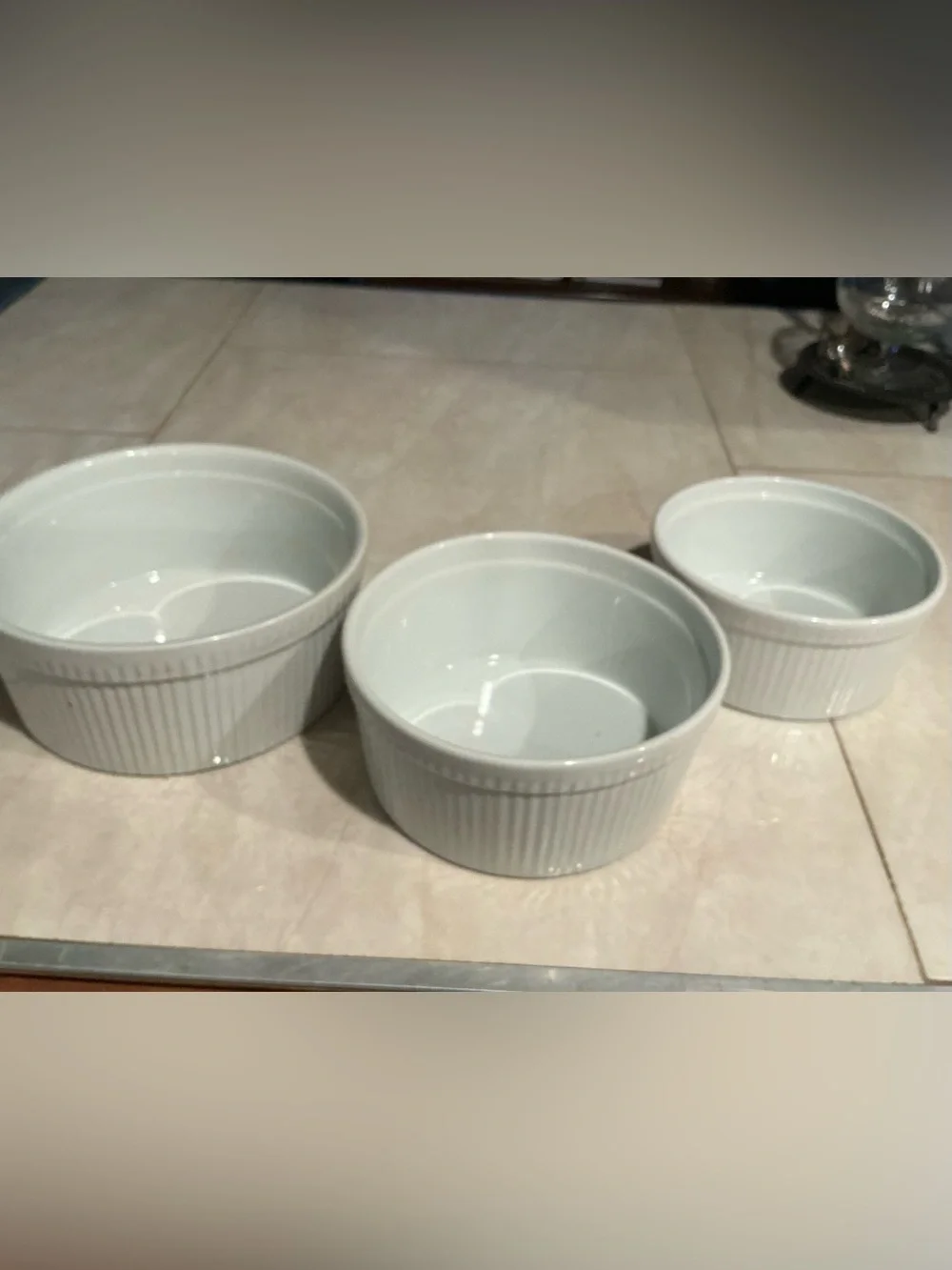 Apilco Porcelain Soufflé Nested Set -Oven Safe